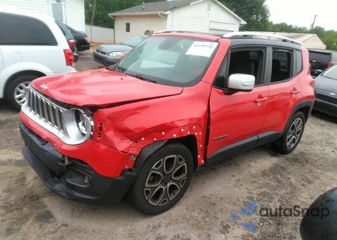2016 Jeep Renegade Limited из США, поврежденный, VIN ZACCJADT5GPC66364